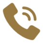 Gold phone icon indicating contact by call